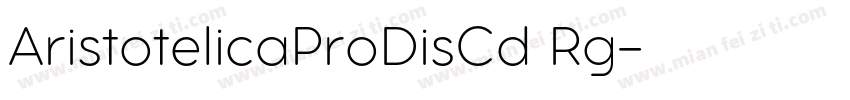 AristotelicaProDisCd Rg字体转换